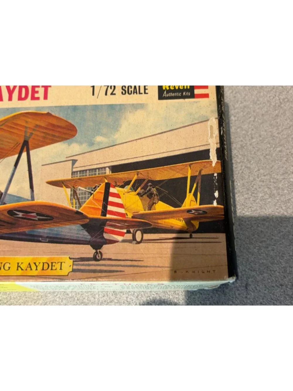 Vintage Revell 1:72 Scale Boeing Kaydet Stearman WWII Trainer Model Kit H-649